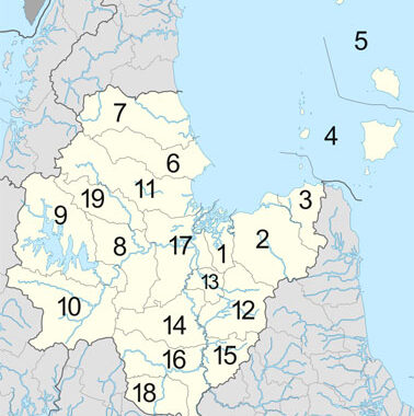 แผนที่จังหวัดสุราษฎร์ธานี
